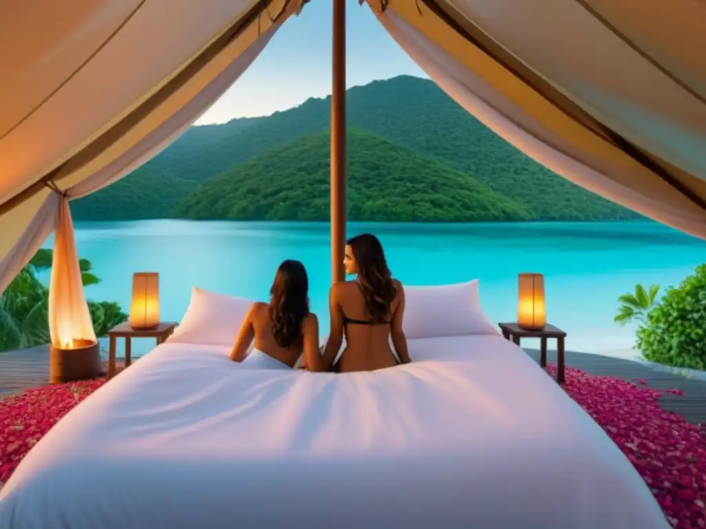 Romance en Glamping de Lujo en Isla Exótica Una escapada de lujo y romance en un glamping en Islas Exóticas Románticas