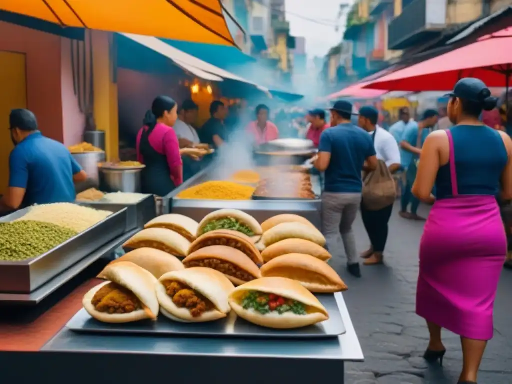 Mercado callejero latino: sabores y colores auténticos Una experiencia culinaria vibrante en un mercado callejero de América Latina