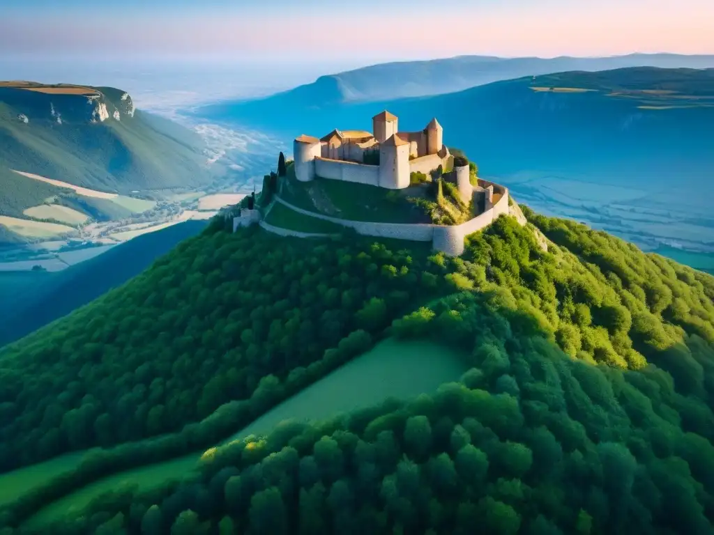 Majestuosa fortaleza de Montségur: misterio y belleza en Francia Descubre la majestuosa fortaleza de Montségur en la Ruta de los Cátaros en Francia