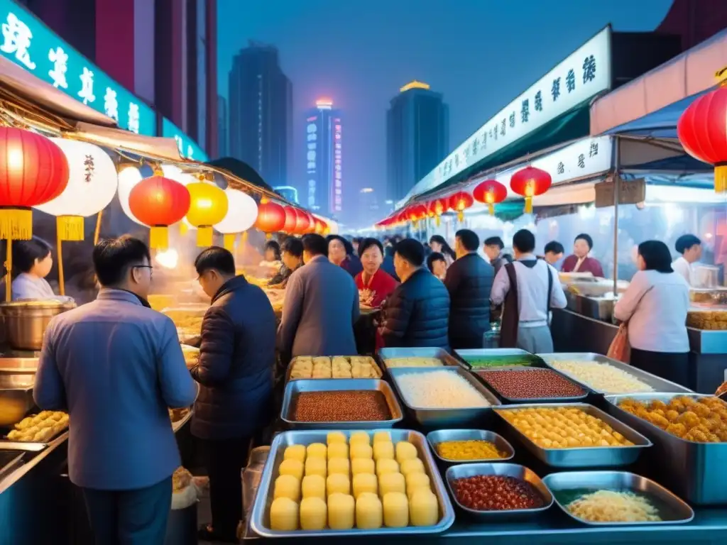 Mercado nocturno de Taiwán: sabores y luces Mercado nocturno taiwanés con comida local, luces y cultura, eventos gastronómicos culturas locales viajes