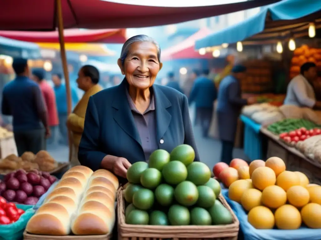 Mercado tradicional: colores, aromas y sonrisas Un mercado tradicional rebosante de vida, colores y sabores locales