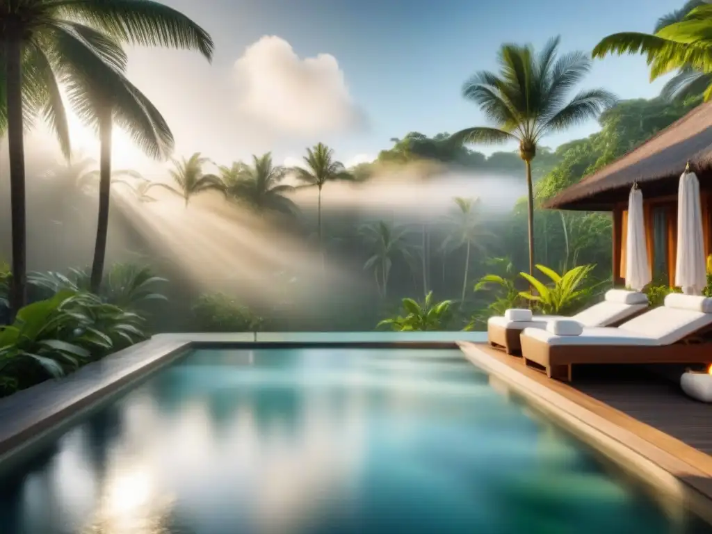 Spa de lujo en paraíso tropical: relájate y renuévate Un oasis de paz y relajación en un lujoso spa tropical